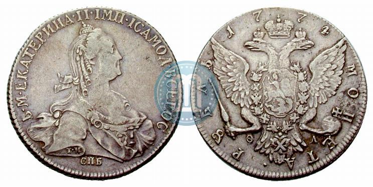 Picture 1 rouble 1774 year СПБ-ФЛ 