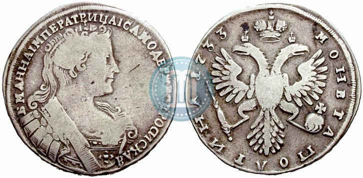 Фото Полтина 1733 года  