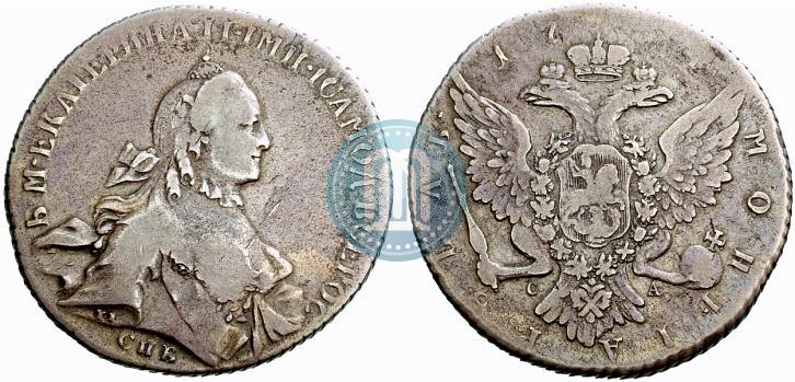 Фото 1 рубль 1764 года СПБ-СА 