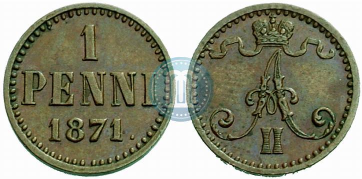 Фото 1 пенни 1871 года  