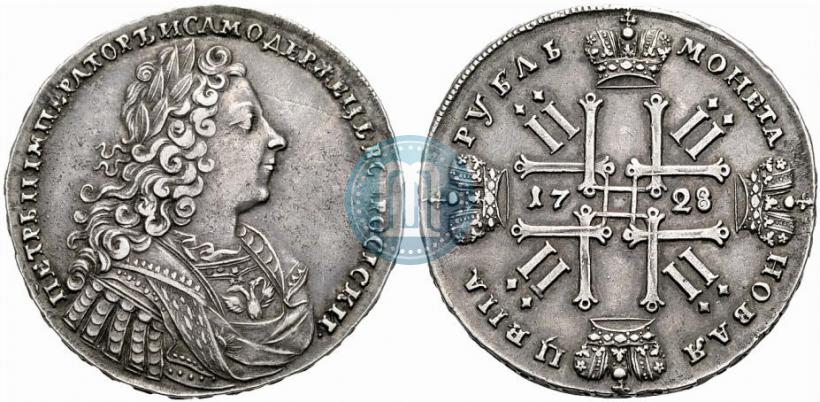 Фото 1 рубль 1728 года  "Тип 1728"