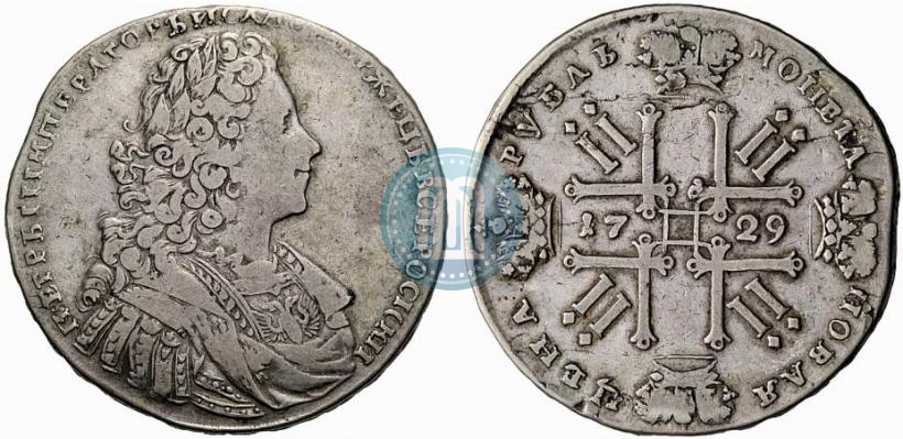 Фото 1 рубль 1729 года  "Тип 1728"