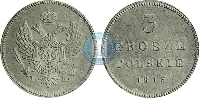 Picture 3 grosze 1815 year IB 