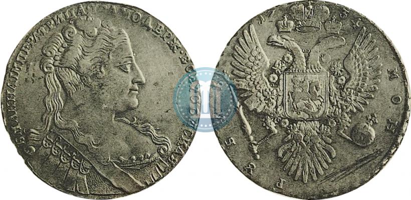 Picture 1 rouble 1734 year  "Type of 1734"