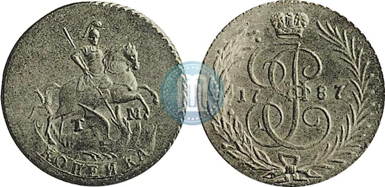 Picture 1 kopeck 1787 year ТМ "Pattern"
