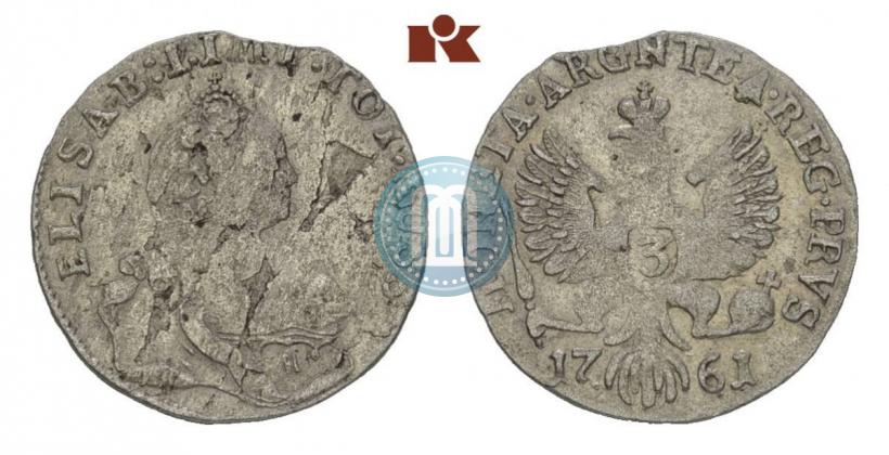 Фото 3 гроша 1761 года  