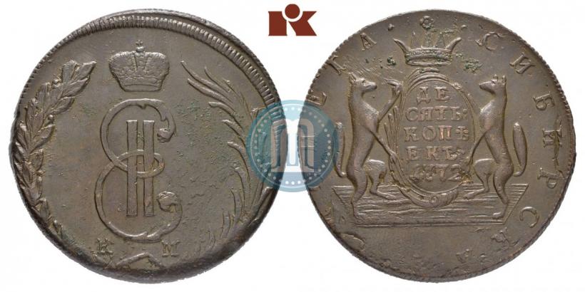 Фото 10 копеек 1772 года КМ 