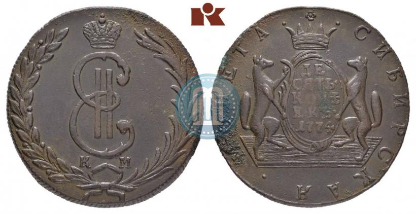 Picture 10 kopecks 1774 year КМ 