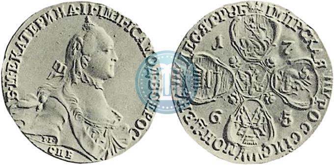 Picture 10 roubles 1765 year СПБ 