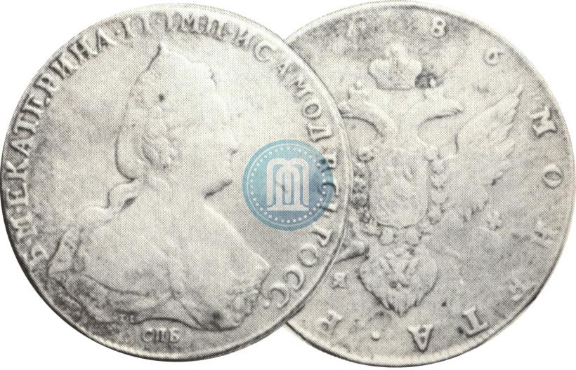 Picture 1 rouble 1786 year СПБ-ЯА 