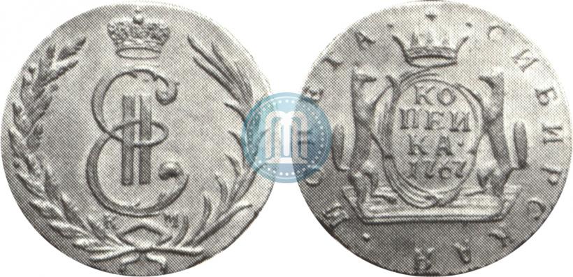 Picture 1 kopeck 1767 year КМ 