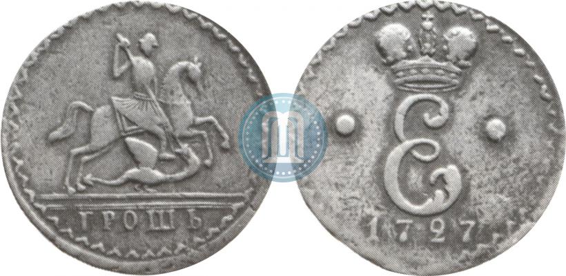 Фото 1 грош 1727 года  "Пробный"