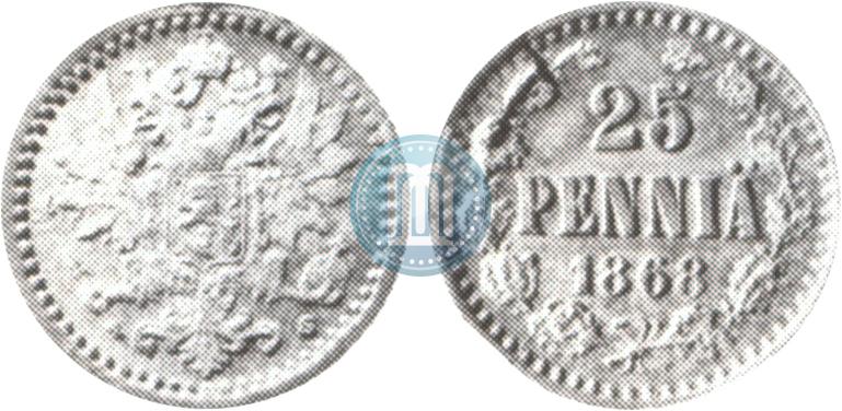 Picture 25 pennia 1868 year S 