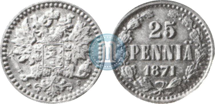 Фото 25 пенни 1871 года S 