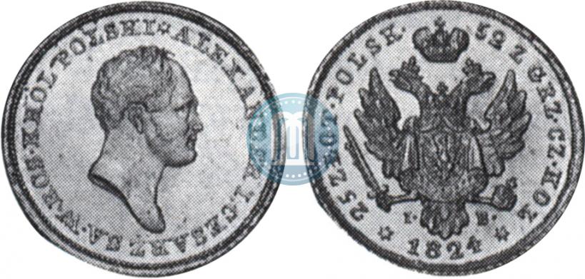Фото 25 злотых 1824 года IB 