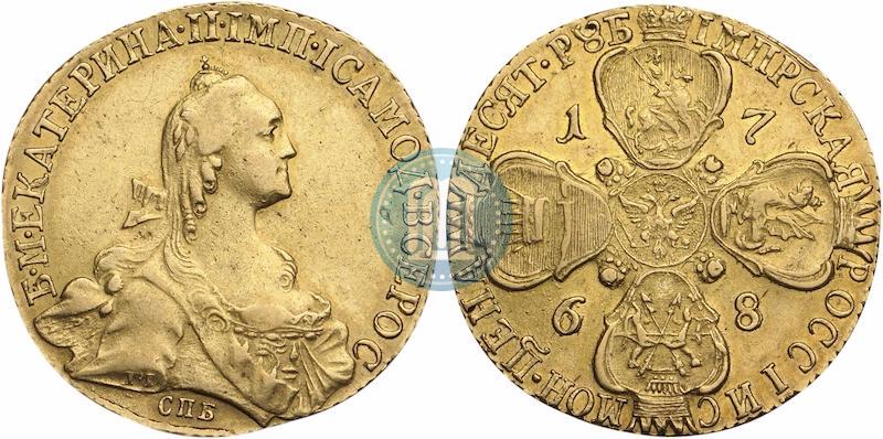Picture 10 roubles 1768 year СПБ 