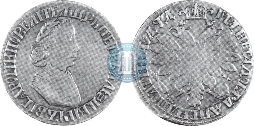 Фото Полтина 1704 года  "Портрет работы Ф. Алексеева"
