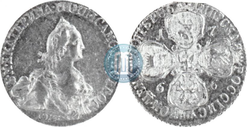 Фото 5 рублей 1766 года СПБ 