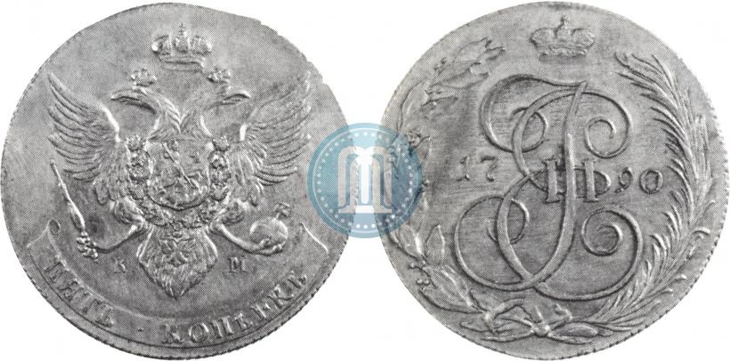 Picture 5 kopecks 1790 year КМ 