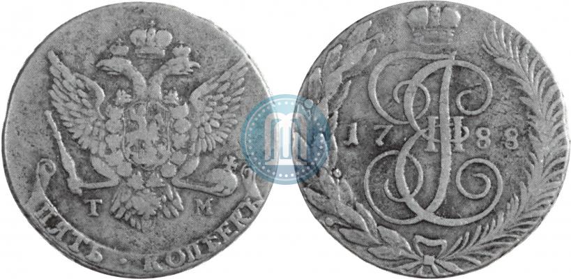 Picture 5 kopecks 1788 year ТМ 