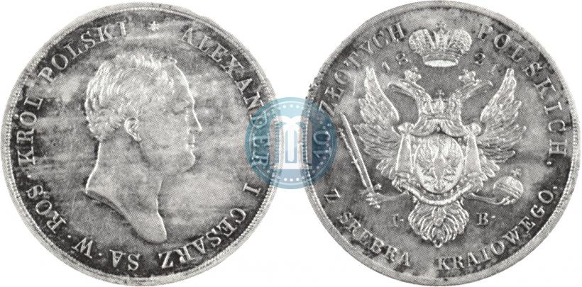 Picture 10 złotych 1821 year IB 