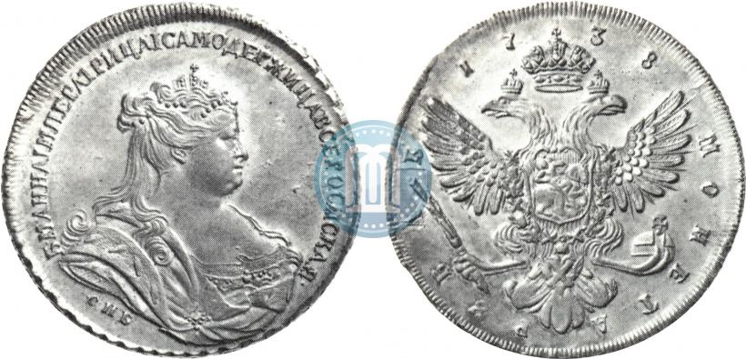 Picture 1 rouble 1738 year СПБ "Petersburg type"