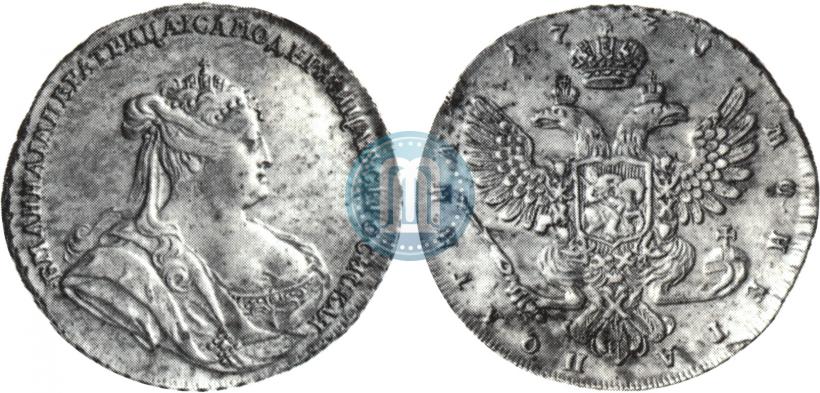 Picture Poltina 1738 year  "Petersburg type"