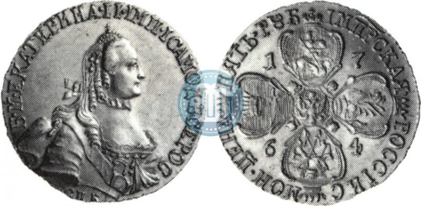 Фото 5 рублей 1764 года СПБ 