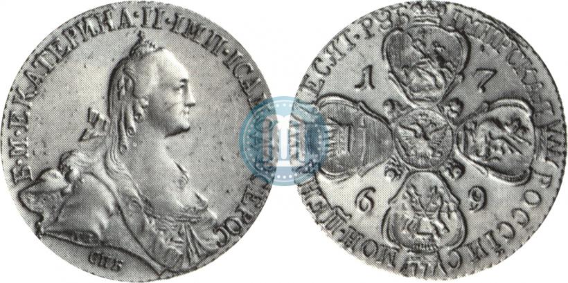 Фото 10 рублей 1769 года СПБ 