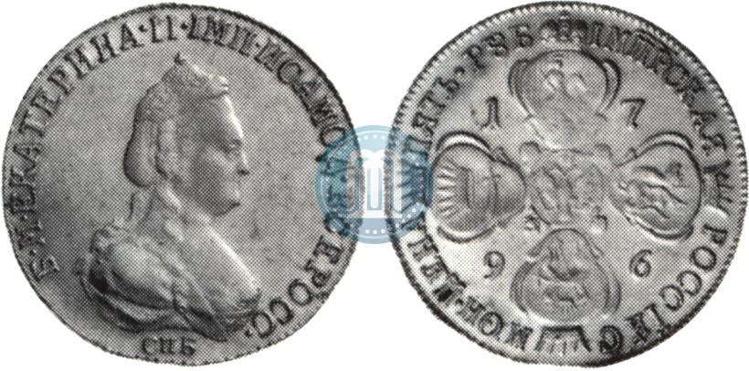Фото 5 рублей 1796 года СПБ 