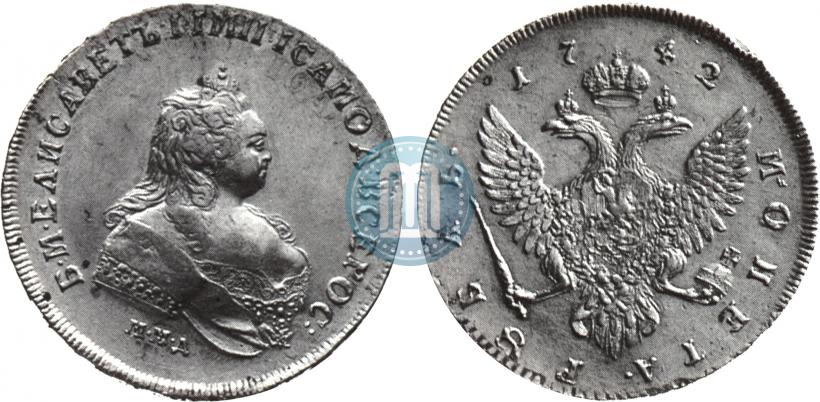 Picture 1 rouble 1742 year ММД 
