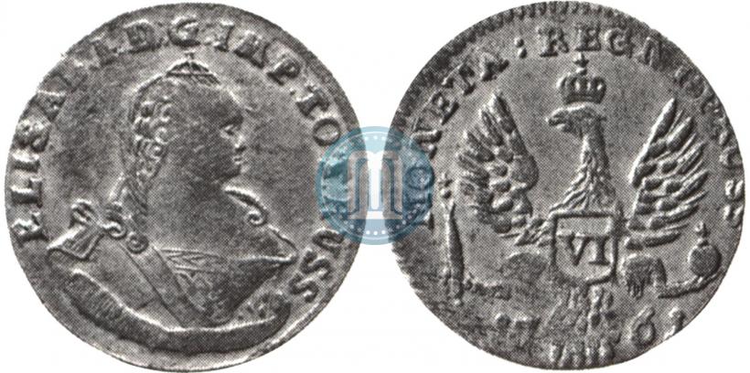 Picture 6 groszy 1761 year  