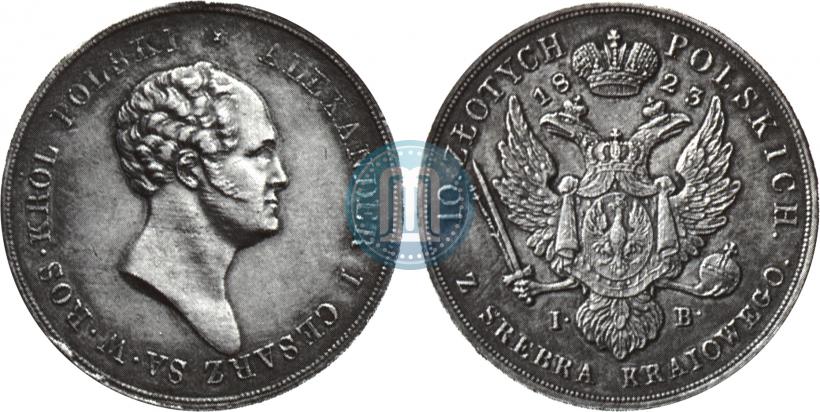 Picture 10 złotych 1823 year IB 