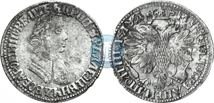Фото Полтина 1704 года МД "Портрет работы Ф. Алексеева"