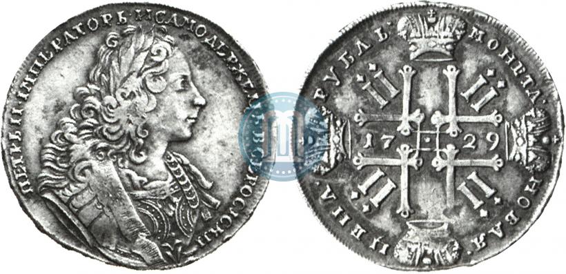 Фото 1 рубль 1729 года  "Тип 1729"