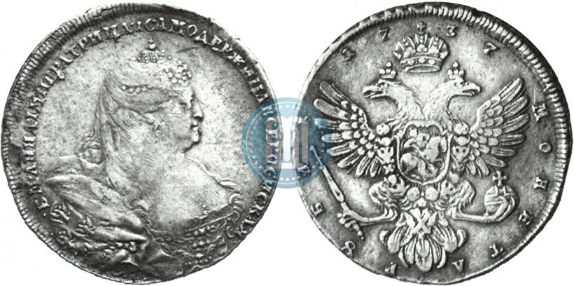 Picture 1 rouble 1737 year  "Moscow type"