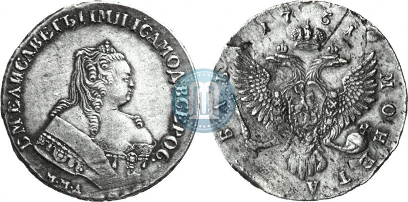 Picture 1 rouble 1751 year ММД 