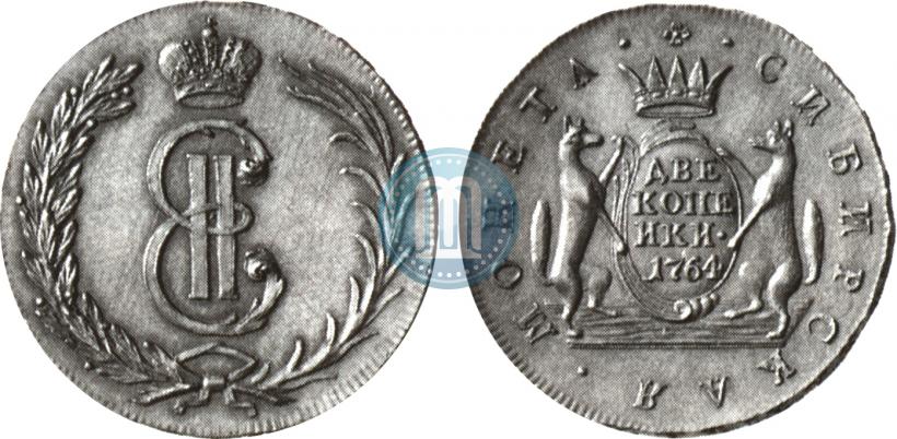 Фото 2 копейки 1764 года  