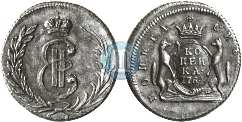 Фото 1 копейка 1764 года  