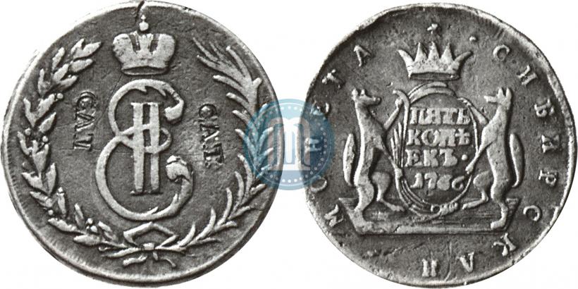 Фото 5 копеек 1766 года  