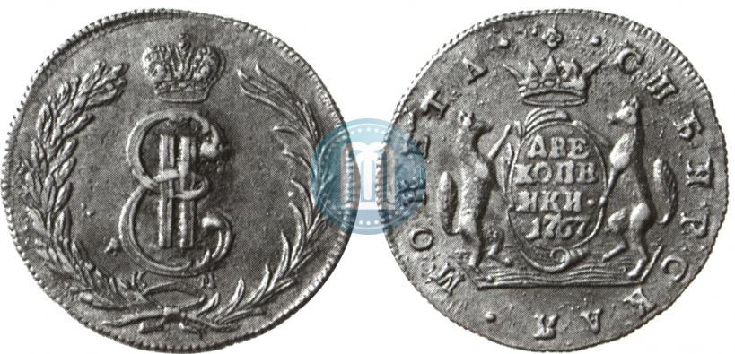 Picture 2 kopecks 1767 year КМ 
