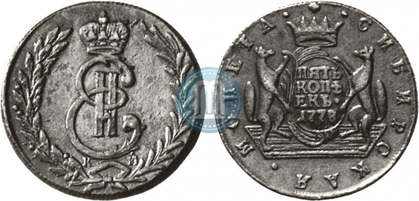 Picture 5 kopecks 1778 year КМ 