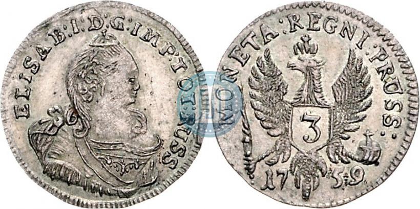 Picture 3 grosze 1759 year  