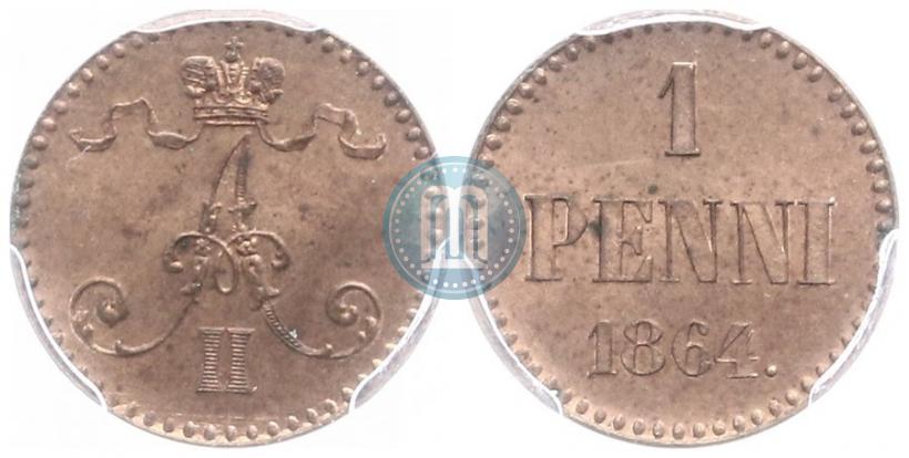 Picture 1 penni 1864 year  