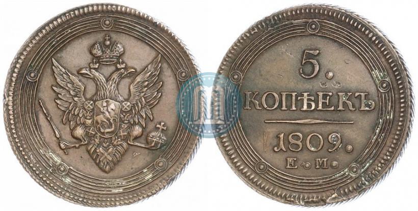 Picture 5 kopecks 1808 year ЕМ 