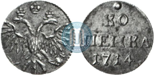 Фото 1 копейка 1714 года  