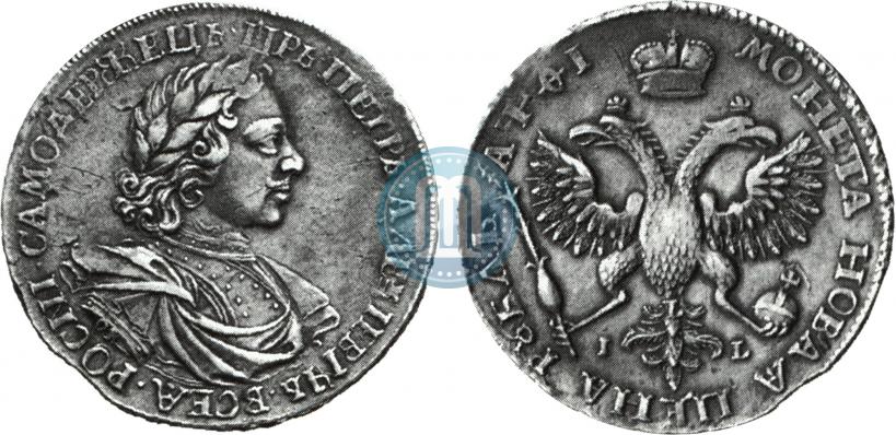 Фото 1 рубль 1719 года OK-IL-L "Портрет в латах"