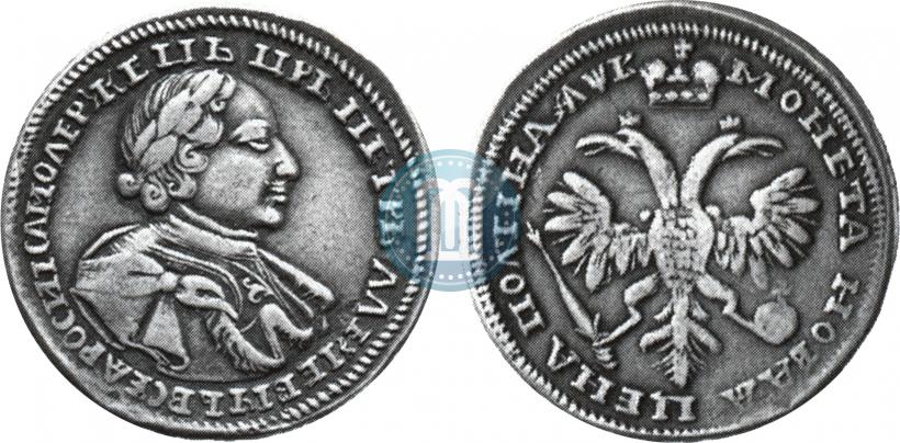 Picture Poltina 1720 year  "Portrait in armour"