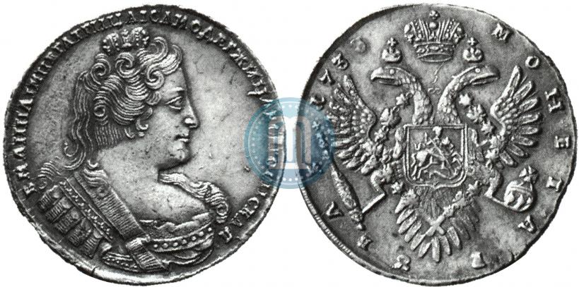 Фото 1 рубль 1733 года  