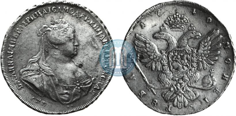 Фото 1 рубль 1740 года СПБ "Петербургский тип"